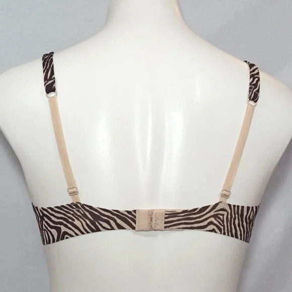 34C Vanity Fair 75290 Next To Nude Demi Contour Underwire Bra Animal Stripe - Picture 3 of 3